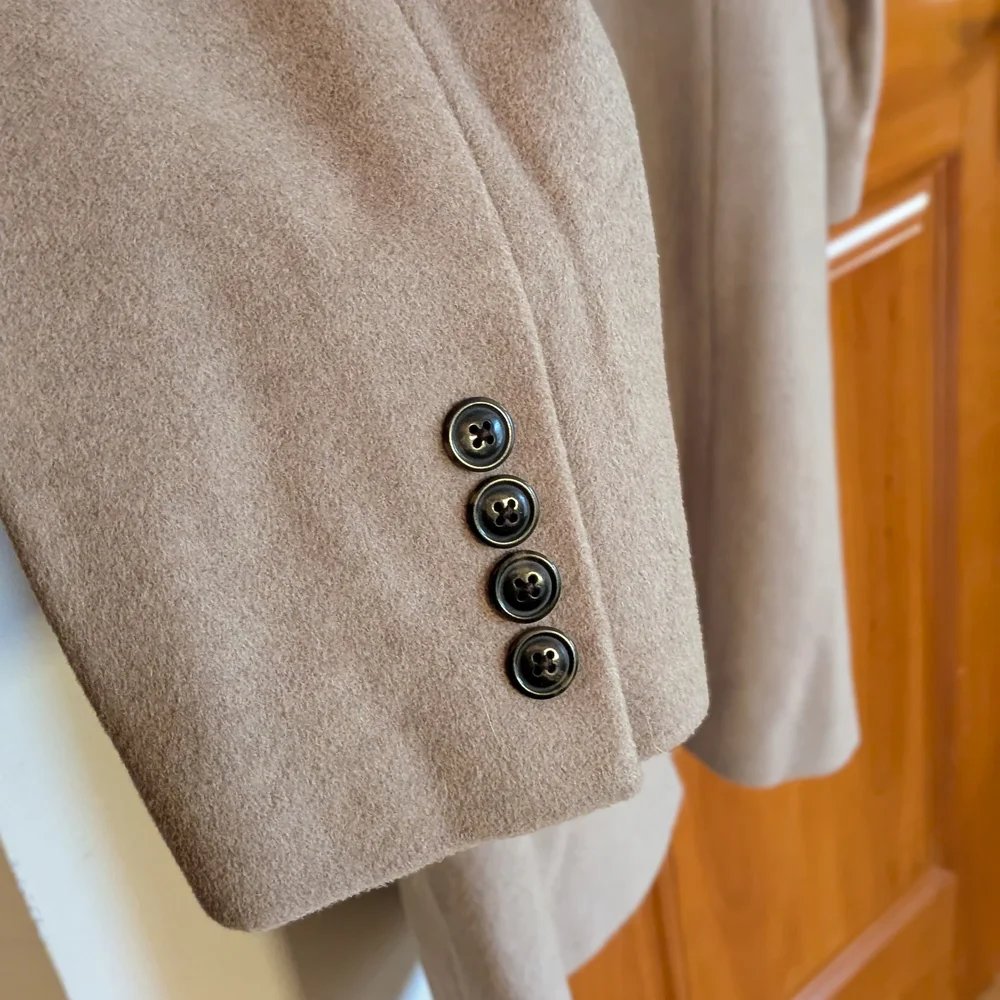 J. Crew Wool/Cashmere Rivington Tan Overcoat 38R - Picture 5 of 9